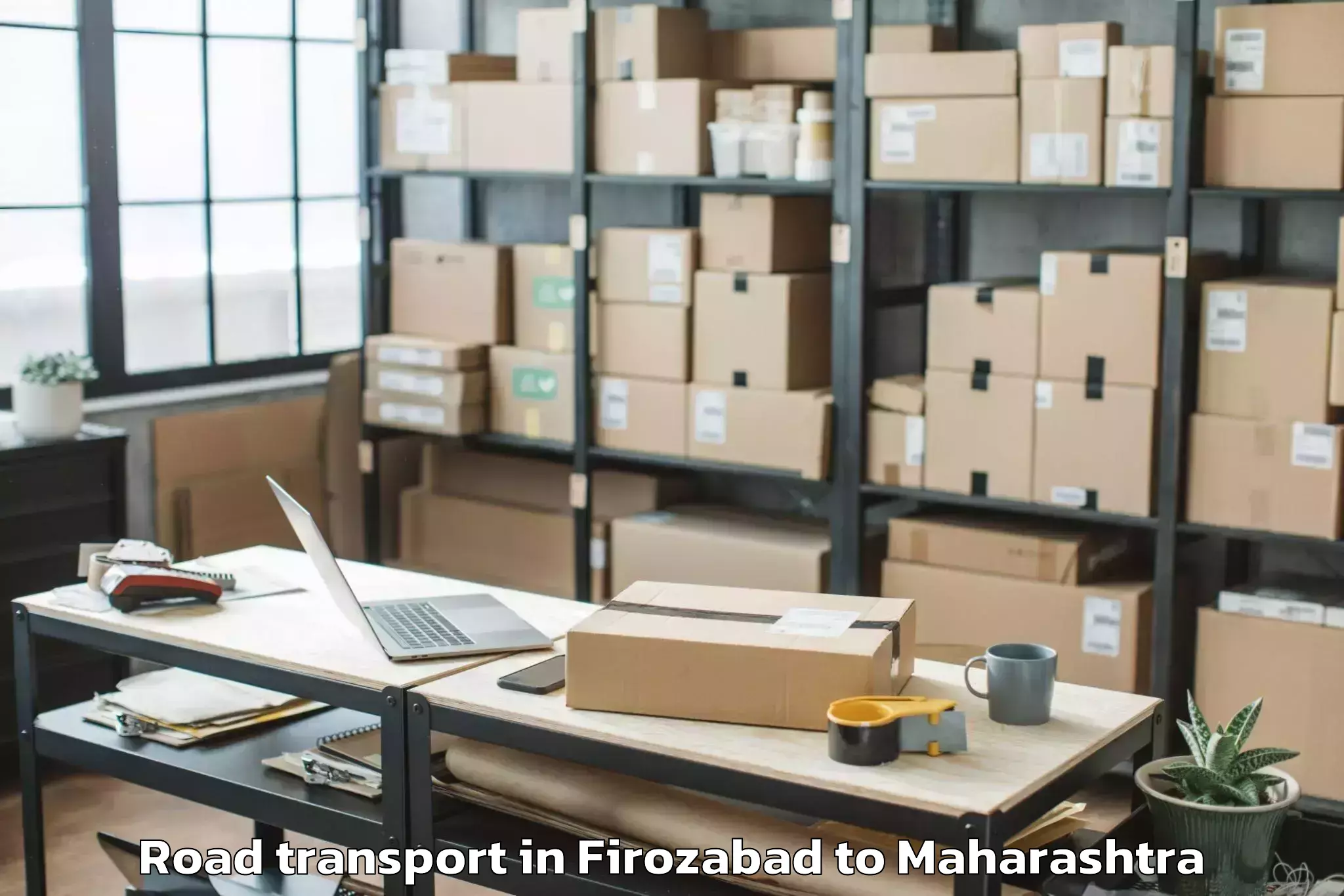 Top Firozabad to Mandangad Road Transport Available